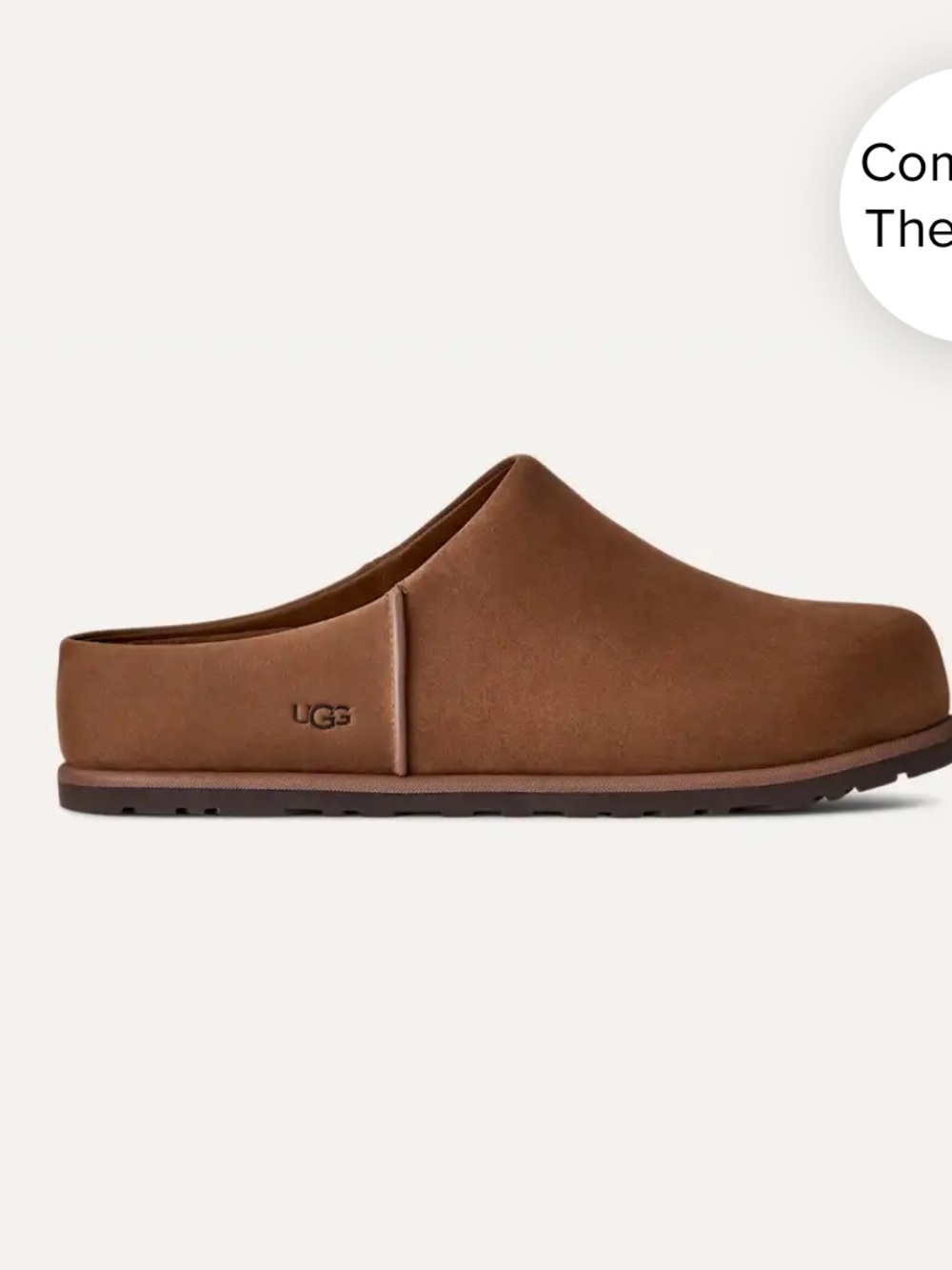 Ugg Otzo Clog Nubuck Leather Size 12 GUC Casual Neutral Shoe